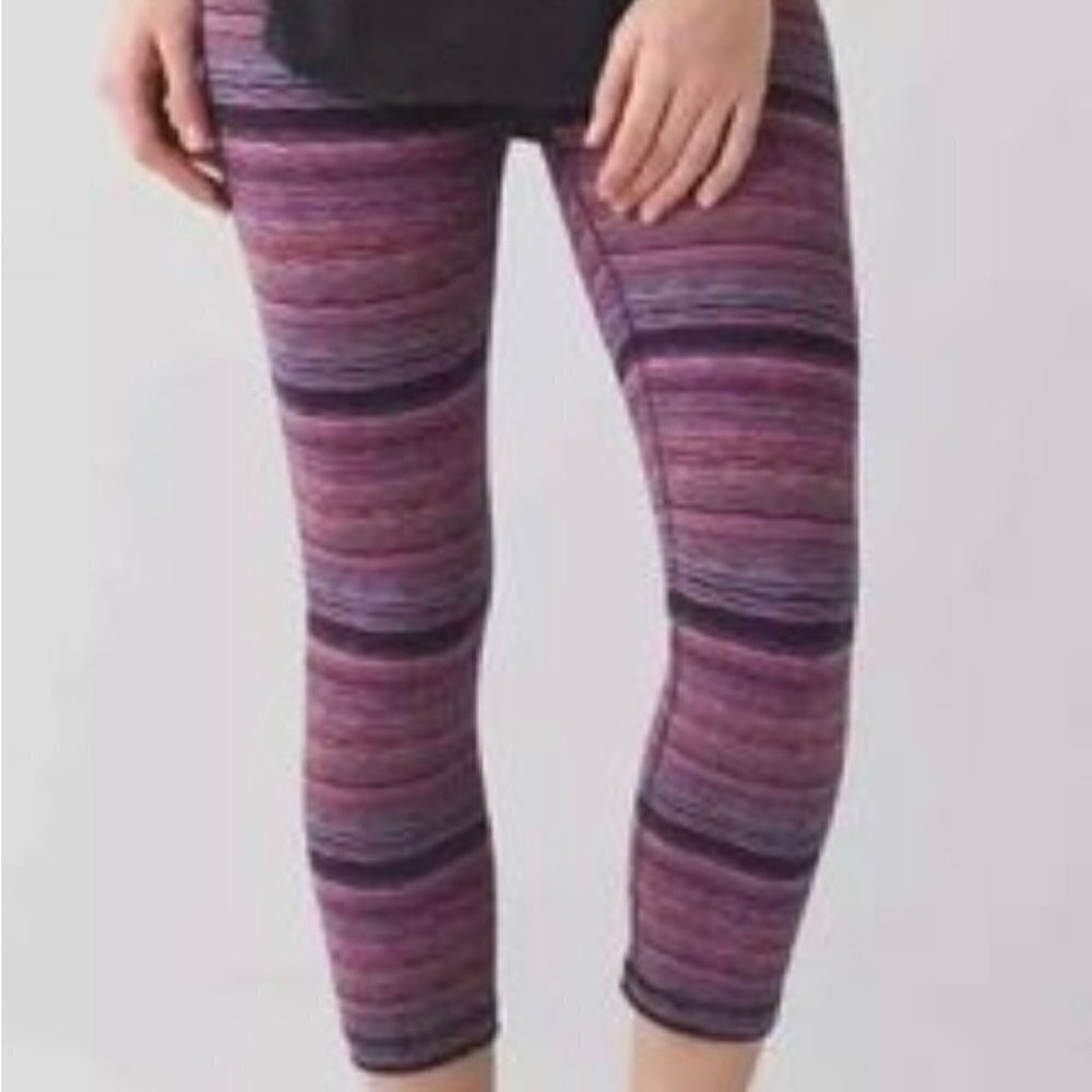 Lululemon RARE! WunderUnder Crop Space Dye size 6